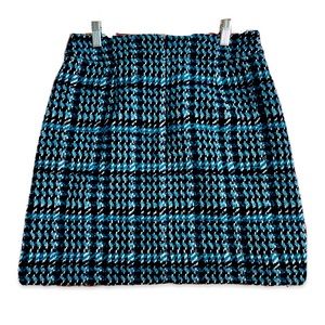 Loft • NWT • Navy Houndstooth Shift Skirt